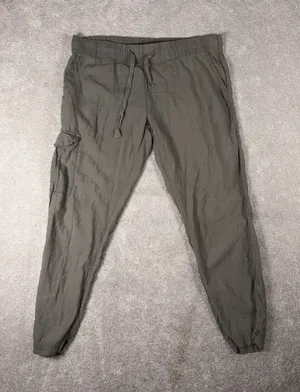 gramicci pants womens green‎ cotton tencel cargo pockets thumbnail 1