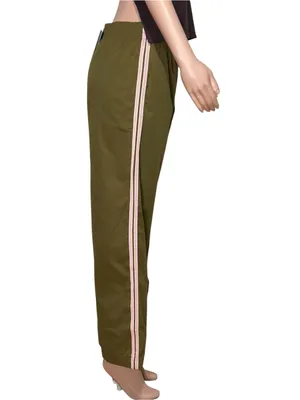 WITH JÉAN Romeo Track Pants, Khaki/Pink, Small thumbnail 6