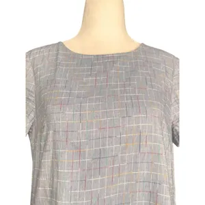 ModCloth Blue Rainbow Plaid Babydoll Dress Cottagecore Midi Dress Size Small‎ thumbnail 2