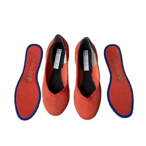 Rothy's Persimmon Marina Stripe Retired Women’s Round Toe Flats SZ 7.5 thumbnail 10