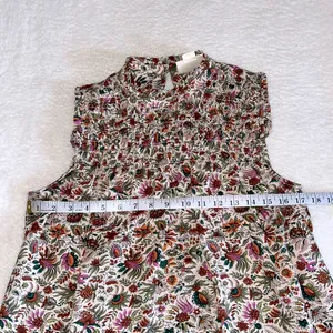 Anthropologie Maeve Sleeveless‎ Smocked Floral High Neck Top Multicolor Size 6 thumbnail 3
