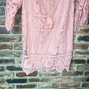 Xhilaration Mauve Pink Cold Shoulder Bell Sleeve Mini Dress Women's Size Small thumbnail 4