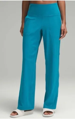 Lululemon Align High-Waist Wide-Leg Hawaiian Blue Soft Yoga 31” Pants Size 0 thumbnail 1