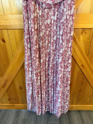 Premier Amour Pink Floral Off-the-Shoulder Pleated Maxi Dress NWT Size 18 (7675) thumbnail 3