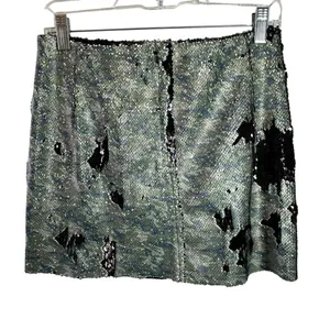 Free People FP One Sequin Mini Skirt Camo/Black Reversible Sequins size 0 thumbnail 9