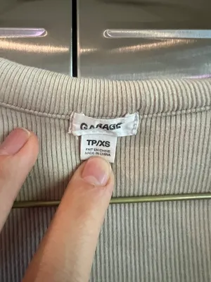Garage NWOT Beige Ribbed Crop Top thumbnail 3