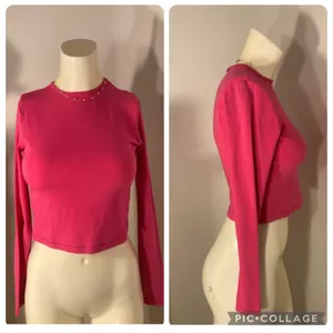 Skims Size 2X Cropped Long Sleeve T-Shirt Top AP-LGS-1370 Raspberry Shirt NWT thumbnail 3