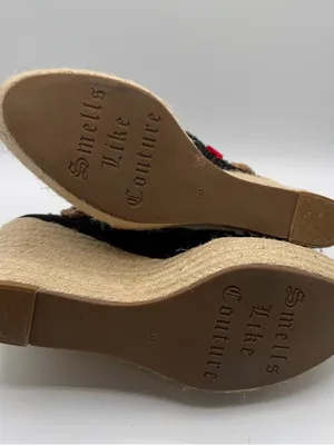Vintage Y2K Juicy Couture Floral Embroidered Espadrille Wedges Womens 9 thumbnail 6