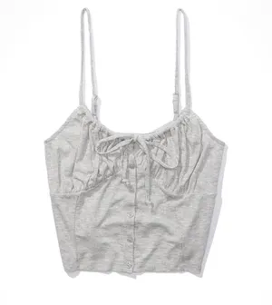 American Eagle Cropped Tie-Front Corset Cami thumbnail 2