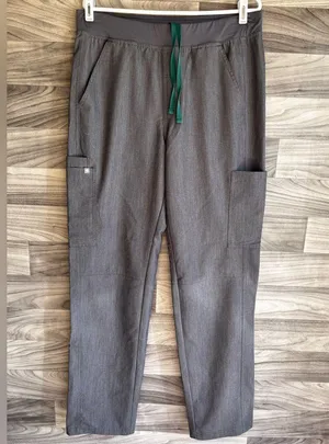 Figs Gray Cargo Pants with Green Accent thumbnail 1