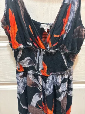 Patrons of Peace Floral Smocked Tie-Strap Jumpsuit Size S thumbnail 2