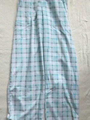 Kim Rogers Blue Plaid Two-Piece Flannel Pajama Set thumbnail 6