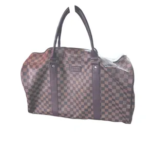 Benoss Milan Brown Checkered Weekender Duffel Travel Bag thumbnail 4