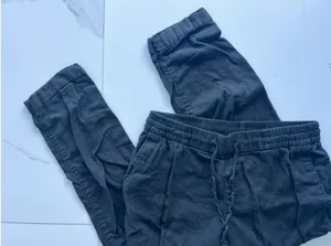 Old Navy pants size Small black linen cropped thumbnail 1