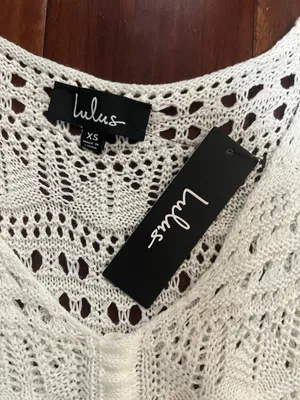 Lulus white crochet Top thumbnail 3