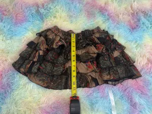 Cute ruffled multicolored y2k skirt Multiple thumbnail 4