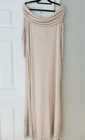 Anthropologie AFRM Long-Sleeve Off-The-Shoulder Mesh Maxi Dress, Size 2X thumbnail 5