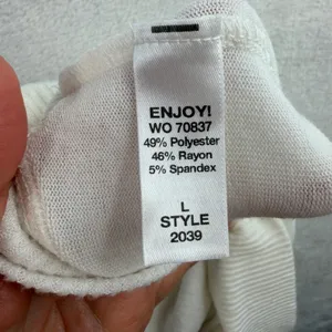 Michael Stars L Large Madison Brushed Jersey Long Sleeve Dolman Mock Neck White‎ thumbnail 6