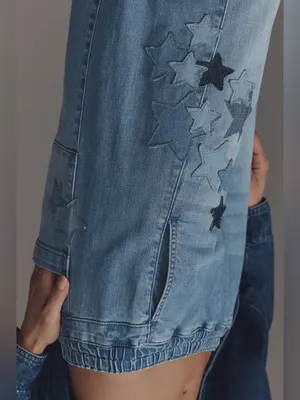 Anthropologie NWT PILCRO IZZIE RELAXED STAR PULL-ON BARREL JEANS thumbnail 7