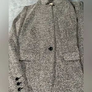 Loft Gray Tweed Jacket blazer 8 thumbnail 4