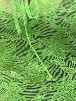 Green mesh cover up dress. thumbnail 7