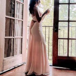 Gorgeous Azazie gown, soft pink, very elegant thumbnail 2