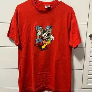 Vintage Disney Mickey Red T Shirt thumbnail 2