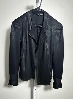 P261. Express Black Women’s Moto-Style Jacket with Asymmetrical Zip small thumbnail 1