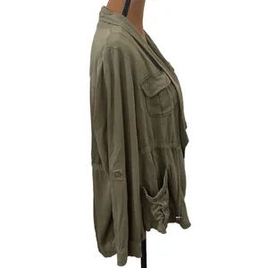 Torrid Light Weight Drape Front Anorak in deep Depths color size 0X or 12 thumbnail 4