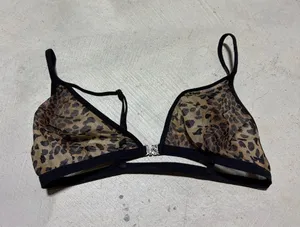 Victoria’s Secret Sheer Leopard Print Triangle Bralette small thumbnail 1