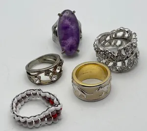 vintage gold & purple rings thumbnail 1