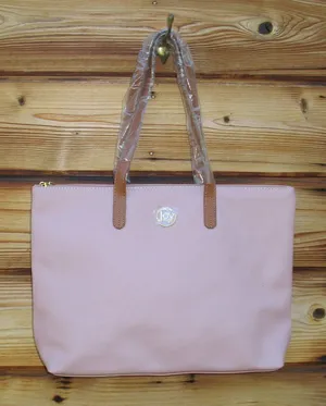 Joy Mangano Pink Leather Tote Bag Pink thumbnail 1