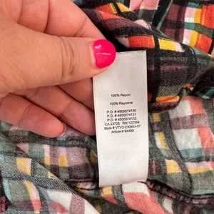 🔥🔥5 for $25🔥🔥Sunday best aritzia colorful plaid long sleeve button down shirt thumbnail 9