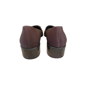 Stewart Weitzman Women's Brown Chunky Block ‎ Heal Flats Square Toe Size 8N thumbnail 3