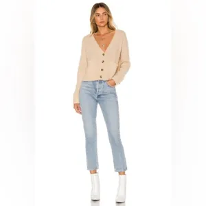 Lovers and Friends Neutral Oat Beige Knit Button Caroline Cardigan Wool Blend‎ thumbnail 9