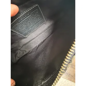 Coach Y2K Signature Demi Pouch Bag Black Grey‎ Jacquard Canvas 6622 Vintage thumbnail 7
