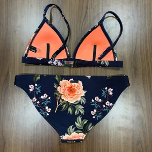 TRIANGL "Delilah" Fiore Nero Floral Neoprene Bikini Set - Excellent Condition thumbnail 2