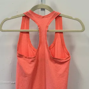 VSX Victoria's Secret Sport Neon Coral Textured Racerback Tank Top Small Stretch thumbnail 5