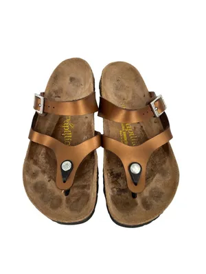 Papillio by Birkenstock Fussbett Strappy Comfort Sandals Bronze Size 38 US 7.5 thumbnail 2