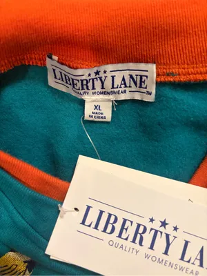 Vtg Liberty Lane fall embroidered sweatshirt XL NWT Cottage Granny Core thumbnail 4