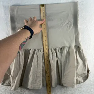 Free People‎ Large Milos Drop Waist Mini Skirt Pumice Stone Beige Fold Over NEW thumbnail 14