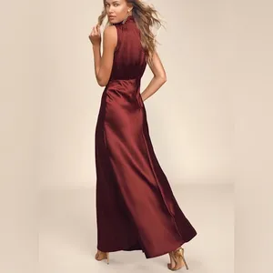 Lulus Classic Elegance Satin Maxi Dress thumbnail 12