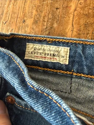 Levis 501 Wedgie Straight Button Fly Premium Denim Jeans 28' Inseam Size 32 thumbnail 5