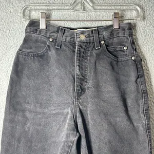 Harley Davidson Jeans‎ Womens 2 Black Biker Blues High Rise Straight Boyfriend thumbnail 5