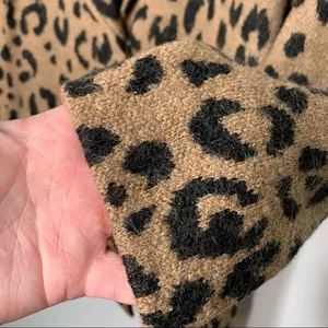 Rachel Zoe Leopard Wool Blend Two Button Cardigan Size Small thumbnail 3