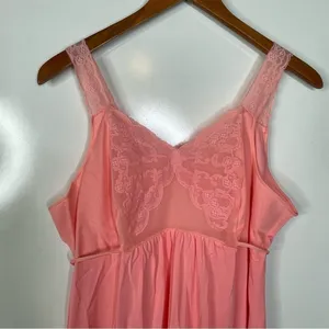 Vintage Montgomery Ward Pink Long‎ Nightgown Size Large thumbnail 3
