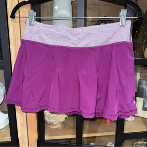 Lululemon Take Flight Skirt Purple Pleated Pace rival tennis setter skort mini thumbnail 2