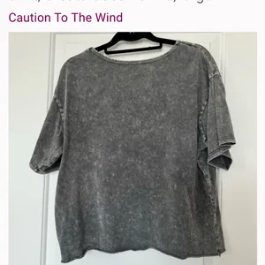 Caution To The Wind Charcoal Grey Floral Graphic Tee | Size Small thumbnail 11