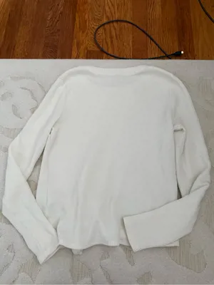Madewell Texture & Thread Jacquard Knot-Front Top in Bright Ivory Size XSmall thumbnail 6