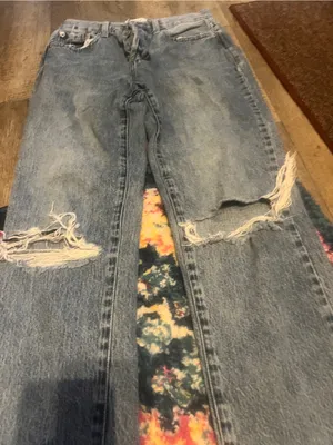 Pistola Women's Distressed Straight-Leg Jeans – Light Blue thumbnail 6